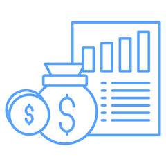 finance icon blue style