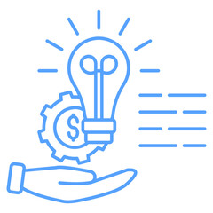 Idea icon blue style