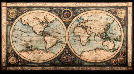 Mystical Lands: A Journey Through the Imaginary Realms of an Ancient Map
