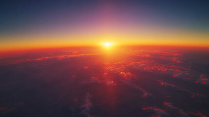 Fototapeta premium Sunrise over Clouds