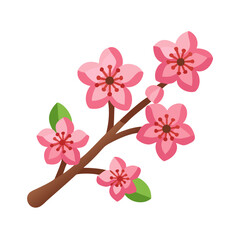 Full Bloom Cherry Branch Icon Design