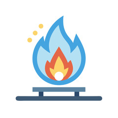 Gas Flame Energy Icon Design