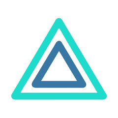 Give Way Triangle Sign Icon Design