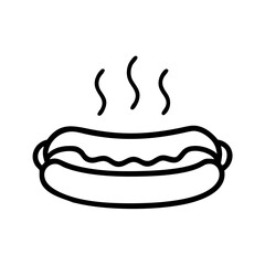 Grilled Hotdog Snack Food Icon Design
