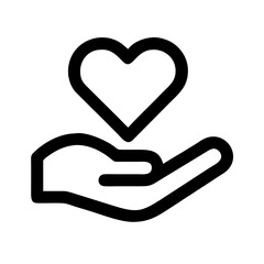 Heart in Hand Care Symbol Icon Design