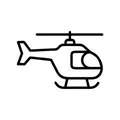 Helicopter Flying Vehicle Aircraft Icon Design