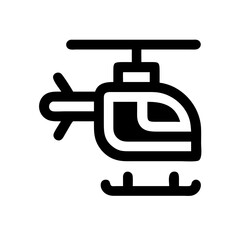 Helicopter Flying Vehicle Aircraft Icon Design
