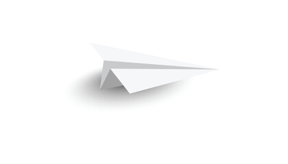 Paper plane isolated on a white background. realistic white paper plane. vector paper airplane