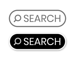 Fototapeta premium search button element set design template png
