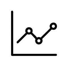 Line Graph Data Analysis Icon Design