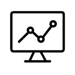 Line Graph Data Analysis Icon Design