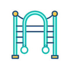 Loop Climbing Playground Frame Icon Design