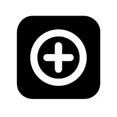 Medical Add Button Icon Design