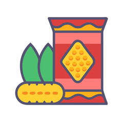 Mexican Corn Snack Icon Design