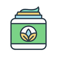 Organic Cream Jar Icon Design