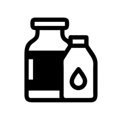 Organic Milk Bottle Icon Design