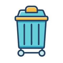 Outdoor Trash Bin Icon Design