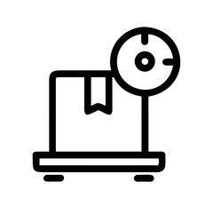 Parcel Weighing Scale Icon Design