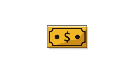 Money Bill Icon with Dollar Sign Finance Currency and Economy Symbol for Business Graphics