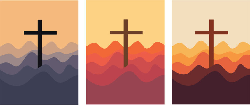 A Holly Cross vector for ascension day