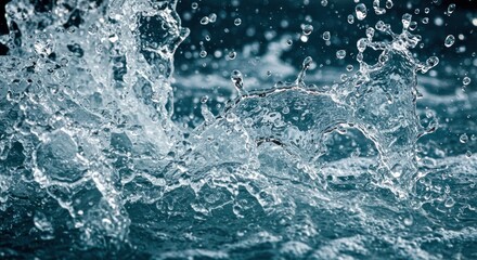 Obraz premium Water splash close up