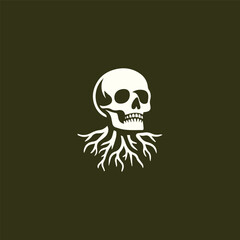 Skull roots logo