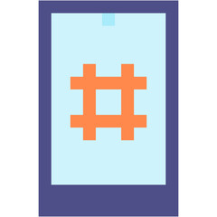 Vector Icon hashtag, hashtags, hash key, social network, social