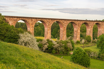 Fototapeta premium Cefn Mawr Viaduct near Pentre, Wales, UK