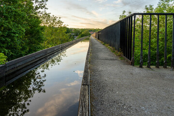 The Pontcysyllte Aqueduct in Trevor, Wales, UK