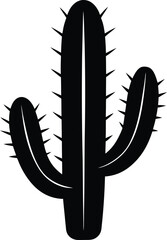 cactus silhouette on white background  .eps