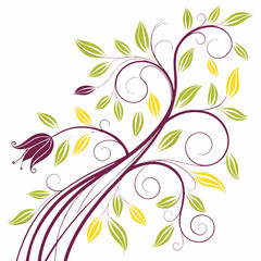 Obraz premium Abstract representation of plant growth with flowing organic lines and vibrant hues