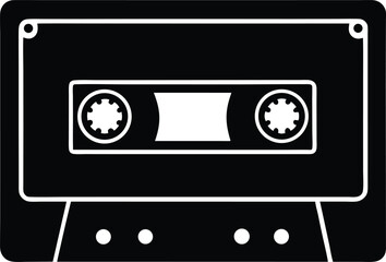 Fototapeta premium cassette tape on white background .eps