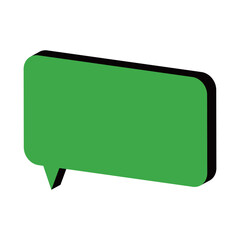 Naklejka premium 角丸吹き出し アイソメトリック 緑