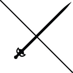 fencing sword on white background  .eps