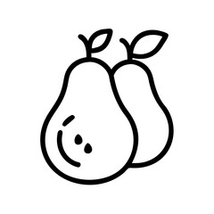 Ripe Pear Fruit Icon Design