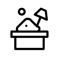 Sand Table Activity Set Icon Design