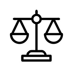 Scales of Justice Balance Icon Design