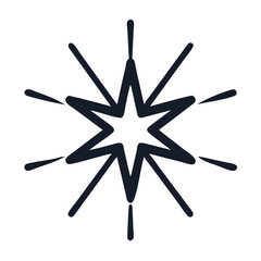 Sharp Radiating Star Icon Design