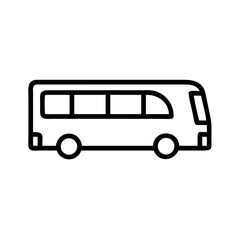 Side View Bus Vehicle Icon Design