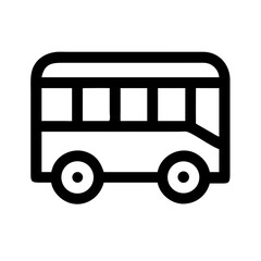 Side View Bus Vehicle Icon Design