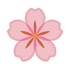 Single Sakura Petal Blossom Icon Design