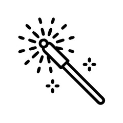 Sparkler Firework Stick Celebration Icon Design
