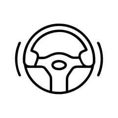 Steering Wheel Control Symbol Icon Design