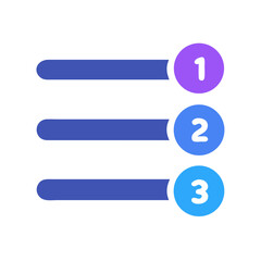 Obraz premium Step List Labels Sequence Icon Design