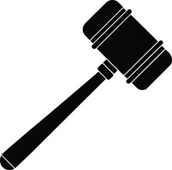gavel with sound block on white background  .eps