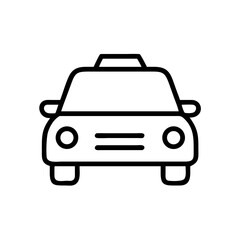 Taxi Vehicle Front View Icon Design