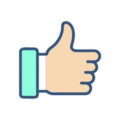 Thumbs Up Approval Gesture Icon Design