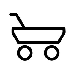 Toy Wagon with Wheels Icon Design