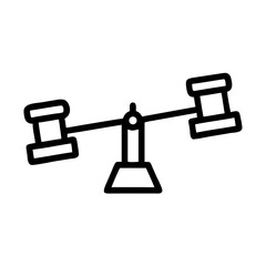 Twin Seesaws Playground Structure Icon Design