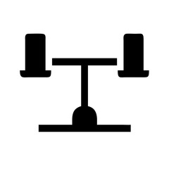 Twin Seesaws Playground Structure Icon Design